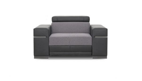 Harlem Loveseat Grijs en Zwart