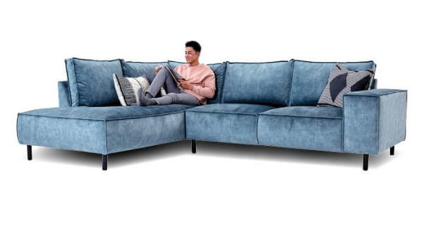 Manilla loungesalon velvet blauw