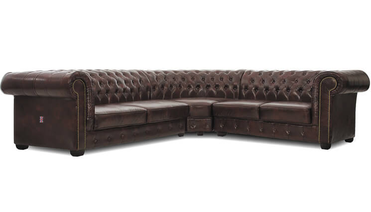 canapé d'angle Chesterfield